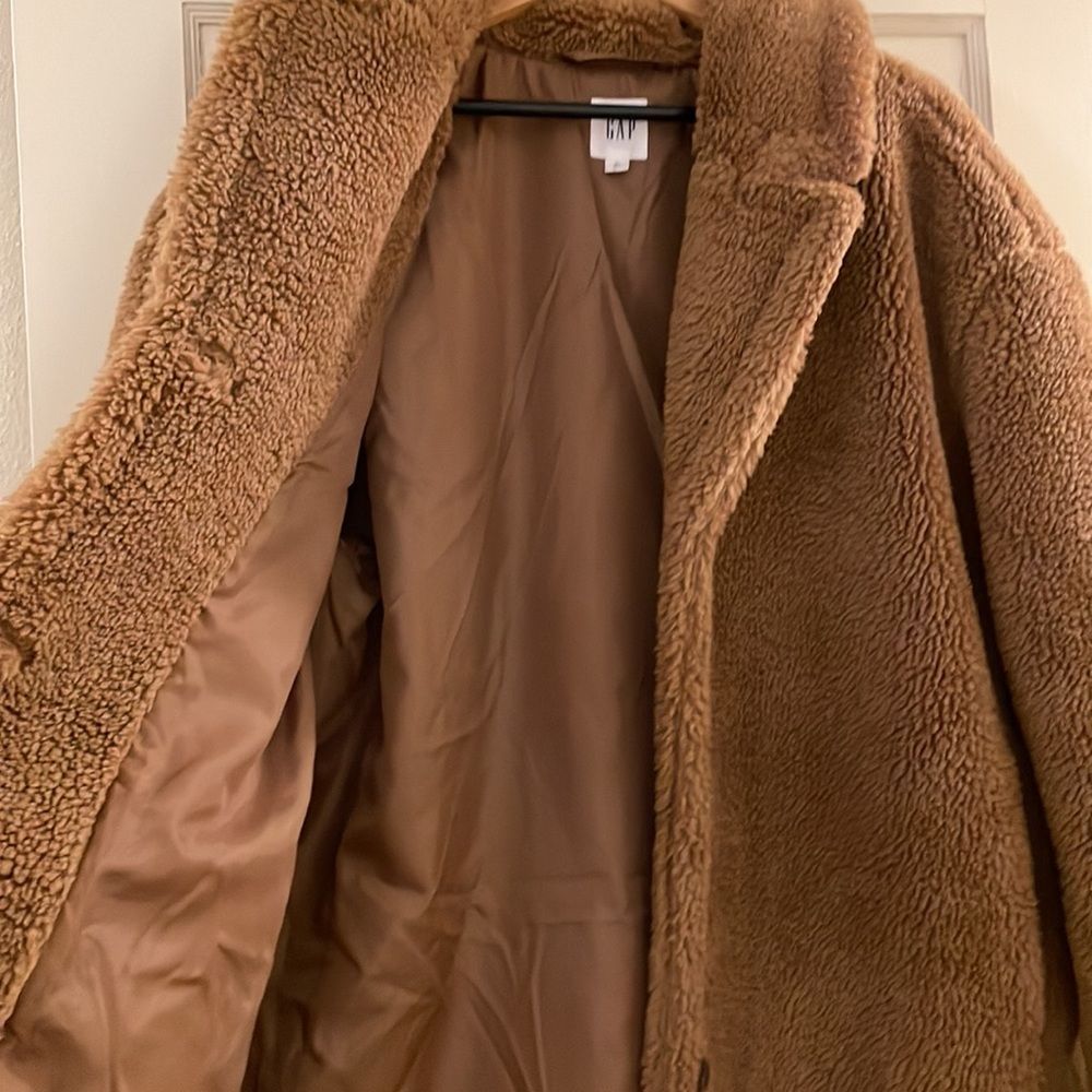 Gap Brown Cozy Sherpa Teddy Coat - Picture 5 of 6